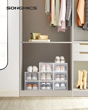Pantofar din plastic, Songmics, Alb, 33.3x23x14 cm Pantofar din plastic, Songmics, Alb, 33.3x23x14 cm