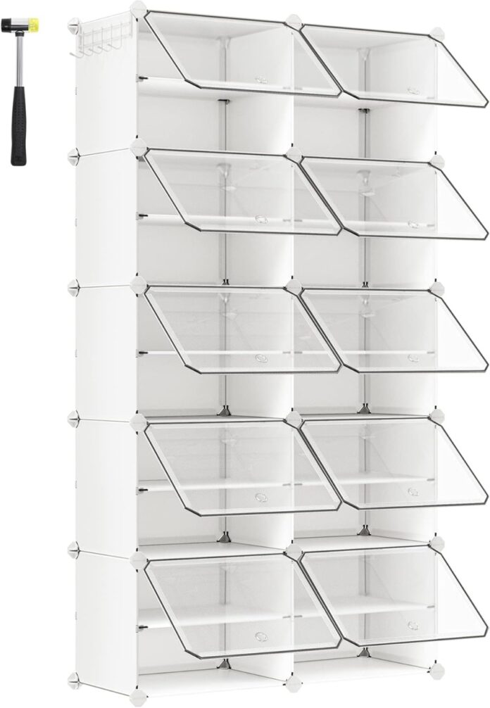Pantofar modular Alb Songmics 82x32x152 cm Pantofar modular Alb Songmics 82x32x152 cm