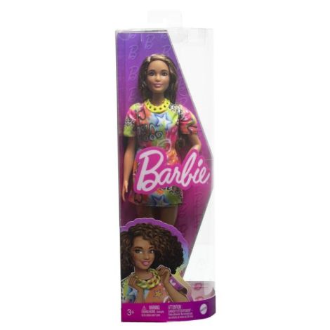 Papusa Barbie Fashionistas - Satena cu rochie cu imprimeu Good Vibes Papusa Barbie Fashionistas - Satena cu rochie cu imprimeu Good Vibes