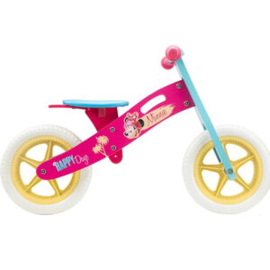 Bicicleta fara pedale din lemn, Seven-Minnie, Roz/Albastru Bicicleta fara pedale din lemn, Seven-Minnie, Roz/Albastru