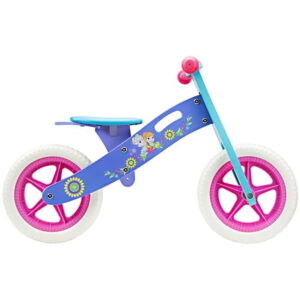 Bicicleta fara pedale din lemn Seven-Frozen, Mov/Albastru Bicicleta fara pedale din lemn Seven-Frozen, Mov/Albastru
