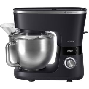 Robot de bucatarie Philips HR7962/01 seria 7000, 1000 W, 8 viteze, Tehnologie ProKnead, Sistem de amestecare perfecta, Carlige pentru aluat, paleta si tel, Castron 5.5 l, Capac antistropire, Cronometru inteligent cu LED (Negru/Argintiu) Robot de bucatarie Philips HR7962/01 seria 7000, 1000 W, 8 viteze, Tehnologie ProKnead, Sistem de amestecare perfecta, Carlige pentru aluat, paleta si tel, Castron 5.5 l, Capac antistropire, Cronometru inteligent cu LED (Negru/Argintiu)