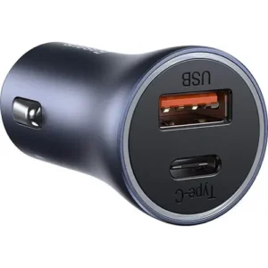 Incarcator auto Baseus CCJD-0G Golden, 1 x USB, 1 x USB-C, Quick Charge 3.0, Power Delivery 40W (Gri) Incarcator auto Baseus CCJD-0G Golden, 1 x USB, 1 x USB-C, Quick Charge 3.0, Power Delivery 40W (Gri)