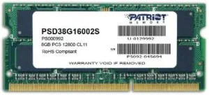 Memorie Laptop Patriot SODIMM, DDR3, 1x8GB, 1600 MHz, CL11 Memorie Laptop Patriot SODIMM, DDR3, 1x8GB, 1600 MHz, CL11