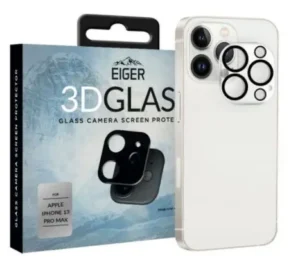 Folie Protectie Sticla Camera 3D Glass Eiger EGSP00779 pentru Apple iPhone 13 Pro Max (Transparent/Negru) Folie Protectie Sticla Camera 3D Glass Eiger EGSP00779 pentru Apple iPhone 13 Pro Max (Transparent/Negru)