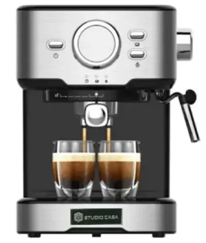 Espressor manual Studio Casa Duette Espresso & Cappuccino, 850 W, 15 Bari, 1.5 L (Negru/Argintiu) Espressor manual Studio Casa Duette Espresso & Cappuccino, 850 W, 15 Bari, 1.5 L (Negru/Argintiu)