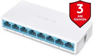 Switch Mercusys MS108, 8 porturi (Alb) Switch Mercusys MS108, 8 porturi (Alb)
