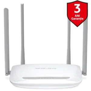 Router Wireless Mercusys MW325R, 300 Mbps, 4 Antene externe (Alb) Router Wireless Mercusys MW325R, 300 Mbps, 4 Antene externe (Alb)