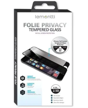Folie sticla Lemontti Full Fit Privacy pentru Apple iPhone 14 Pro (Negru) Folie sticla Lemontti Full Fit Privacy pentru Apple iPhone 14 Pro (Negru)