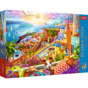 Puzzle Trefl 1000 piese - Sunset Over Santorini Puzzle Trefl 1000 piese - Sunset Over Santorini