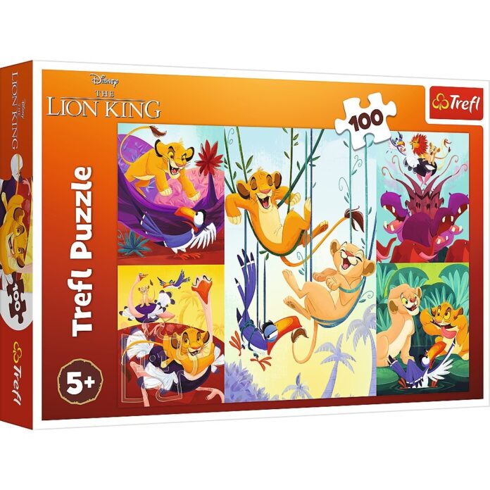 Puzzle Trefl Disney Lion King, Curajosul rege, 100 piese Puzzle Trefl Disney Lion King, Curajosul rege, 100 piese