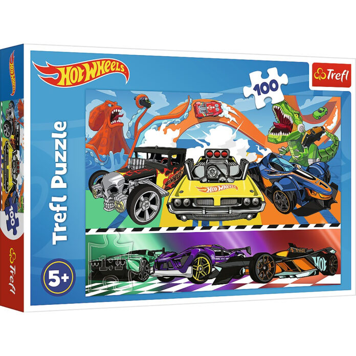 Puzzle Trefl Hot Wheels, 100 piese Puzzle Trefl Hot Wheels, 100 piese