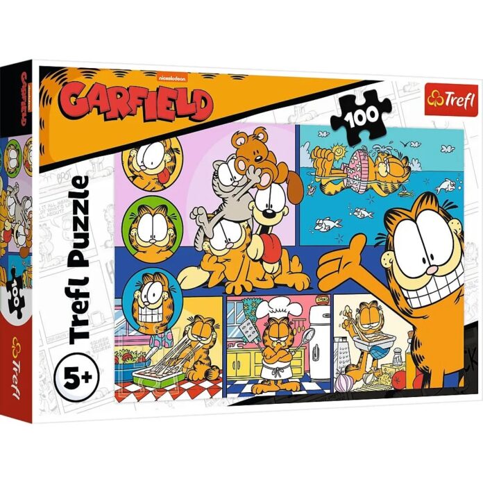 Puzzle Trefl - Lenesul Garfield, 100 piese Puzzle Trefl - Lenesul Garfield, 100 piese