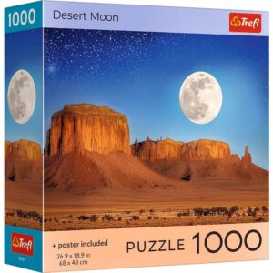 Puzzle Trefl Colectia SUA Luna in desert poster inclus, 1000 de piese Puzzle Trefl Colectia SUA Luna in desert poster inclus, 1000 de piese