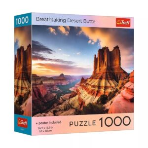 Puzzle Trefl Colectia SUA Parcul National Zion, poster inclus, 1000 de piese Puzzle Trefl Colectia SUA Parcul National Zion, poster inclus, 1000 de piese