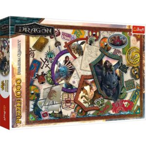 Puzzle Trefl - Cum sa-ti dresezi dragonul, 1000 piese Puzzle Trefl - Cum sa-ti dresezi dragonul, 1000 piese