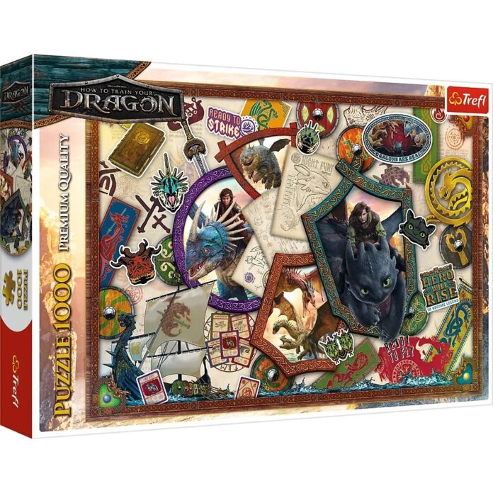 Puzzle Trefl - Cum sa-ti dresezi dragonul, 1000 piese Puzzle Trefl - Cum sa-ti dresezi dragonul, 1000 piese