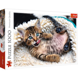 Puzzle Trefl, Pisicuta vesela, 1000 piese Puzzle Trefl, Pisicuta vesela, 1000 piese