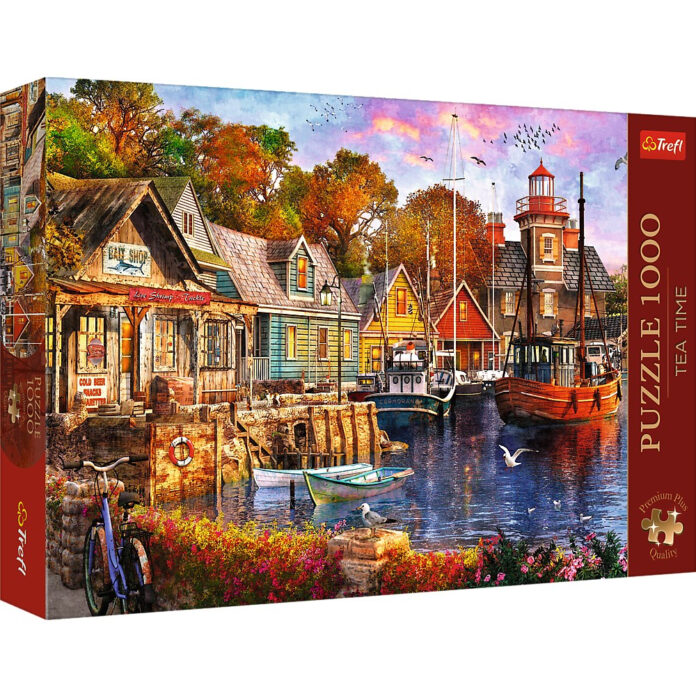 Puzzle Trefl Premium Plus - Tea Time, Portul Minunat, 1000 piese Puzzle Trefl Premium Plus - Tea Time, Portul Minunat, 1000 piese