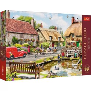 Puzzle Trefl Premium Plus - Tea Time, Vara La Sat, 1000 piese Puzzle Trefl Premium Plus - Tea Time, Vara La Sat, 1000 piese