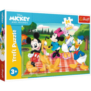 Puzzle Maxi Trefl Disney Mickey Mouse: Casa prietenilor amuzanti, 24 piese Puzzle Maxi Trefl Disney Mickey Mouse: Casa prietenilor amuzanti, 24 piese