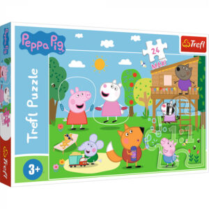 Puzzle Trefl Maxi Peppa Pig, Distractia din iarba, 24 piese Puzzle Trefl Maxi Peppa Pig, Distractia din iarba, 24 piese