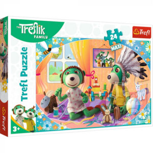 Puzzle Trefl Maxi Treflik Familia Fericita, 24 piese Puzzle Trefl Maxi Treflik Familia Fericita, 24 piese