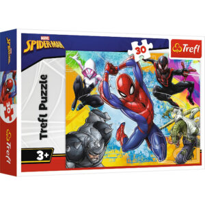 Puzzle Trefl Spiderman si Miguel, 30 piese Puzzle Trefl Spiderman si Miguel, 30 piese