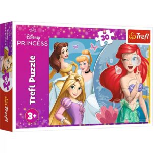 Puzzle Trefl Disney Princess, Printese Fericite, 30 piese Puzzle Trefl Disney Princess, Printese Fericite, 30 piese