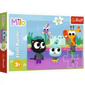 Puzzle Trefl - Planeta Milo, Pisica Milo, 30 piese Puzzle Trefl - Planeta Milo, Pisica Milo, 30 piese