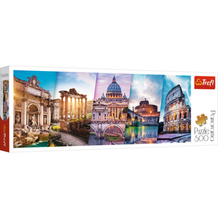 Puzzle Trefl Panorama calatorind in Italia, 500 piese Puzzle Trefl Panorama calatorind in Italia, 500 piese