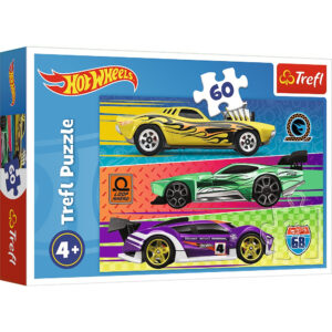 Puzzle Trefl - Hot Wheels, Cursa, 60 piese Puzzle Trefl - Hot Wheels, Cursa, 60 piese