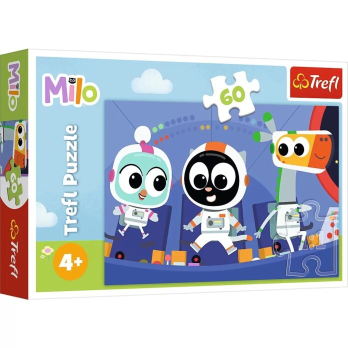 Puzzle pentru copii Trefl din 60 piese - Тimpul sa-l cunosti pe Milo Puzzle pentru copii Trefl din 60 piese - Тimpul sa-l cunosti pe Milo