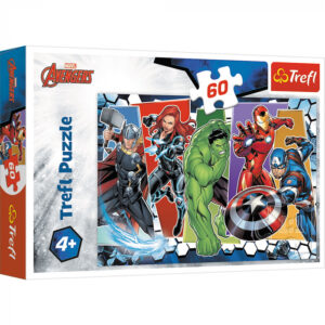Puzzle Trefl - Avengers, Invincibilii, 60 piese Puzzle Trefl - Avengers, Invincibilii, 60 piese