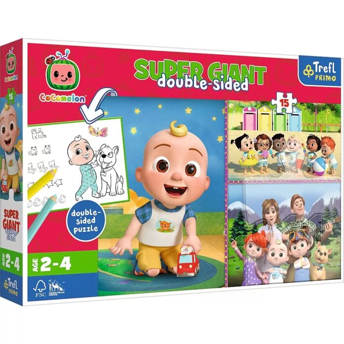 Puzzle Trefl din 15 piese - Cocomelon, Happy day of a friends Puzzle Trefl din 15 piese - Cocomelon, Happy day of a friends