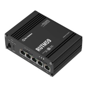 Router industrial 5G dual SIM Teltonika RUTM59, NSA 2.4, Cat19, 3.4 Gbps, 4x4 MIMO, IoT, 1x WAN, 4x LAN, GNNS Router industrial 5G dual SIM Teltonika RUTM59, NSA 2.4, Cat19, 3.4 Gbps, 4x4 MIMO, IoT, 1x WAN, 4x LAN, GNNS