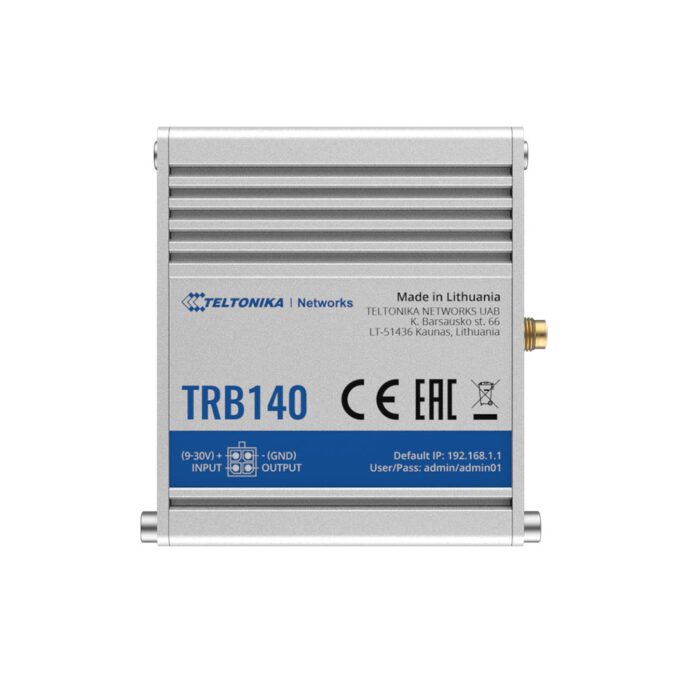 Router industrial digital/analog Teltonika TRB140, GSM, 4G, micro USB, Ethernet, 10/100/1000 Mbps Router industrial digital/analog Teltonika TRB140, GSM, 4G, micro USB, Ethernet, 10/100/1000 Mbps