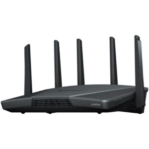 Router Wireless Synology RT6600ax, Gigabit, Tri-band, Wi-Fi 6, 6600 Mbps, Procesor Quad core 1.8 GHz, 1 GB DDR3, 6 Antene Exterene (Negru) Router Wireless Synology RT6600ax, Gigabit, Tri-band, Wi-Fi 6, 6600 Mbps, Procesor Quad core 1.8 GHz, 1 GB DDR3, 6 Antene Exterene (Negru)