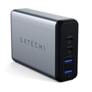 Incarcator laptop Satechi Dual TYPE-C PD Travel Charge, 75W, Space Gray Incarcator laptop Satechi Dual TYPE-C PD Travel Charge, 75W, Space Gray