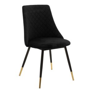 Scaun catifea Giselle Pako World Negru 52x51x82 cm Scaun catifea Giselle Pako World Negru 52x51x82 cm