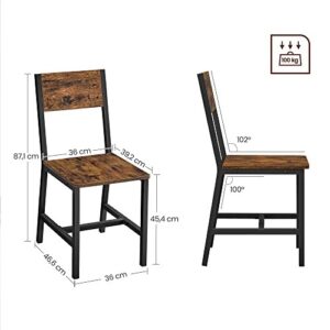 Set 2 scaune dining, Vasagle, Negru , 87.6x50x36 cm Set 2 scaune dining, Vasagle, Negru , 87.6x50x36 cm