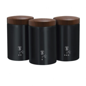 Set 3 Recipiente pentru Depozitare, ebony rosewood Set 3 Recipiente pentru Depozitare, ebony rosewood