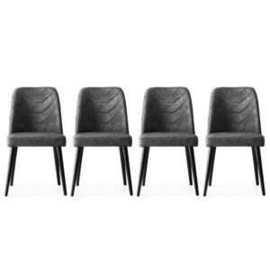 Set de 4 scaune Dallas, Antracit Set de 4 scaune Dallas, Antracit