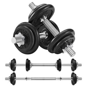 Set gantera modulara 2 x 10 kg, Songmics, Negru, 35x16x16 cm Set gantera modulara 2 x 10 kg, Songmics, Negru, 35x16x16 cm