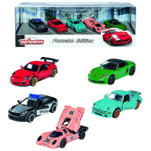 Set 5 masinute metalice Majorette Porsche 2 Modele Exclusive, Scara 1 la 64 Set 5 masinute metalice Majorette Porsche 2 Modele Exclusive, Scara 1 la 64
