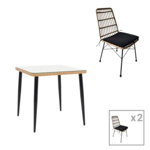 Set masa si scaune 3 buc de gradina Naoki D Pako World Natural 80x80x78 cm Set masa si scaune 3 buc de gradina Naoki D Pako World Natural 80x80x78 cm