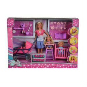 Papusa Steffi Love cu 3 bebelusi si accesorii Papusa Steffi Love cu 3 bebelusi si accesorii