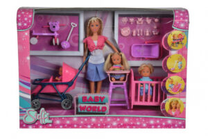 Papusa Steffi Hello Baby 573-3680, multicolor, 3+ Papusa Steffi Hello Baby 573-3680, multicolor, 3+