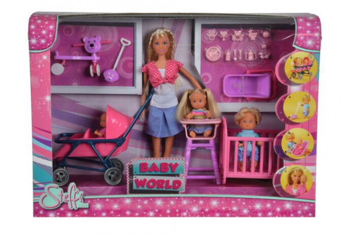 Papusa Steffi Hello Baby 573-3680, multicolor, 3+ Papusa Steffi Hello Baby 573-3680, multicolor, 3+