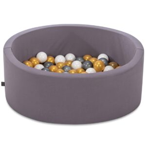 Set piscina si bile Havuzu 150 Gri 85x85x30 cm Set piscina si bile Havuzu 150 Gri 85x85x30 cm